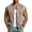 Khaki, variant on Short Army Green Fleece Jackets for Men Sleeveless Zip Mock Neck Western Style Refined Mid-Weight Windbreaker Jackets Soft Retro Vintage,S