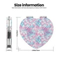 thumbnail image 3 of Kdxio Tie Dye Pocket Mirror, 1X/2X Travel Makeup Mirror 2-Sided Folding Small Mirror Portable Double-Sided Magnifying Cosmetic Mirror for Gift-Heart Shape, 3 of 9