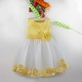 thumbnail image 5 of DPOIS Kids Flower Girls Dress Tulle A-Line Princess Dress Formal Prom Party Ball Gown Yellow 10, 5 of 7