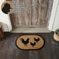 thumbnail image 5 of VHC Brands Coir Welcome Door Mat, Entry Rug, with PVC Backing, for Indoor Outdoor Use, Down Home Collection, Oval 20x30 Doormat, Rooster and Hens, Natural, 5 of 6