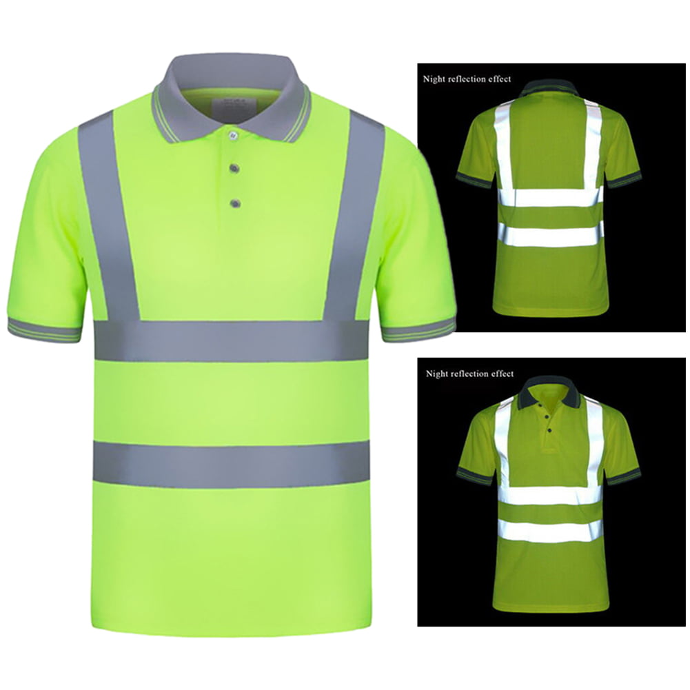 High-visibility Poly Cotton Short Sleeve Anti Pill Safety Polo Shirt Work wear