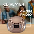 thumbnail image 2 of Reproductor de CD portátil SYLVANIA SRCD261-B-CHAMPAGNE con radio AM/FM, 2 of 6