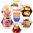 thumbnail image 3 of Jinsinto Moules à Pâtisserie en Silicone Réutilisables et Antiadhésifs, Caissettes à Cupcakes, Muffins, 3 of 5