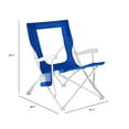 thumbnail image 5 of Mainstays Folding Hard Arm 2-Pack Beach Bag Chair with Carry Bag, Blue, 5 of 8