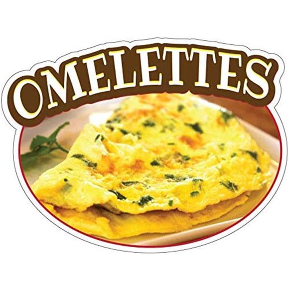 SignMission D-DC-24 Omelettes19 Omelettes 24 in. Decal Concession Stand Food Truck Sticker