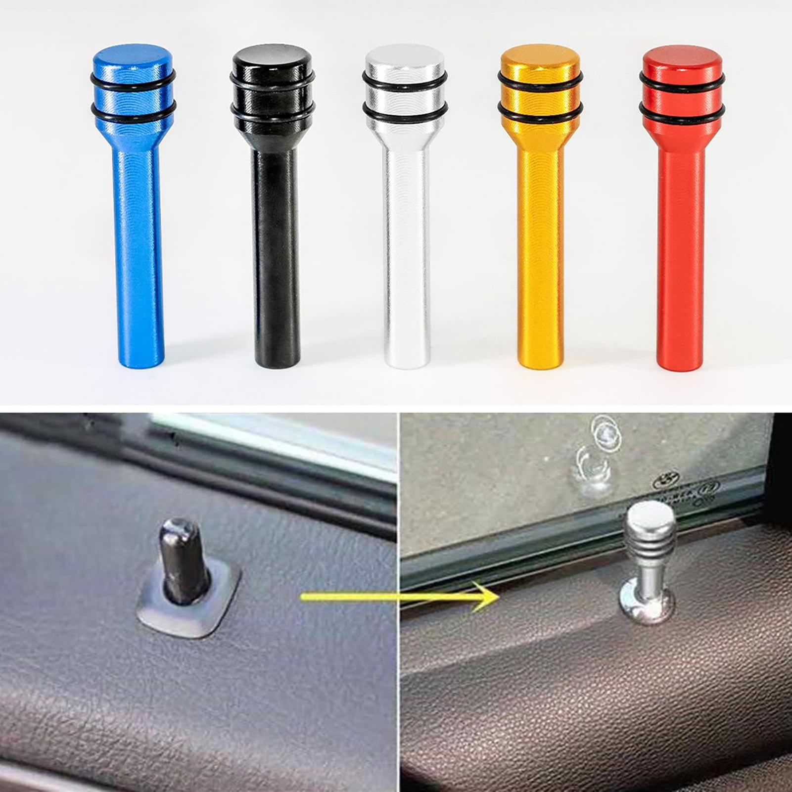 Car Door Lock Knob, Light Weight Durable 2Pcs Car Door Lock Knob Pin,  Universal For Maintain Decorate Car Repair Prevent Accident