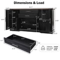 thumbnail image 2 of MDQMD Black Sideboard with 2 Drawers & 4 Doors,Coffee Bar Station with Large Storage for Living Room,Farmhouse Buffet Cabinet for Home, 2 of 11