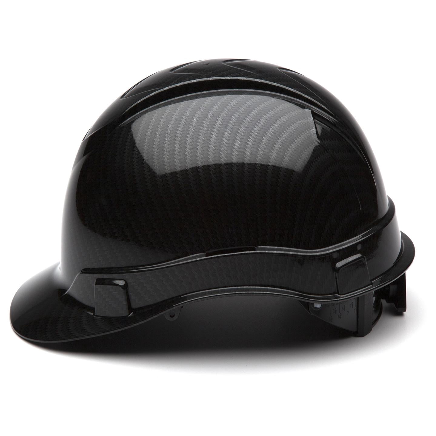 Pyramex Ridgeline Cap Style Hard Hat HP44117S Shiny Black Graphite Pattern Cap S