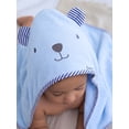 thumbnail image 3 of Gerber Baby Boy Blue Absorbent Hooded Towel, One Size, 3 of 9