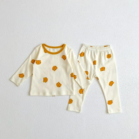 

OQC Baby Unisex Cute Animal Printed Long Sleeves T-shirts + Long Pants Set