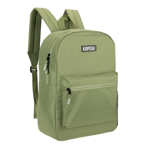 Aeropostale Backpack for School, College, and Travel, Water Resistant Bookbag Green