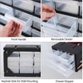 thumbnail image 4 of 9-Drawer Plastic Parts Storage Hardware and Craft Cabinet, Small Parts Organizer with Drawers, Black, 4 of 7