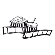Stratton Home Decor Movie Treats & Film Strip Modern Metal Wall Decor in Black