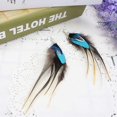 thumbnail image 3 of Lancharmed Silver Plated Hypoallergenic Earrings for Womens,Blue Feather Earring Gifts 2025 Women, 3 of 4