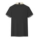thumbnail image 5 of Camisetas Elvqul de Hombre Polo Negro Playa sin Estampado Manga Corta con Solapa Botones, 5 of 5