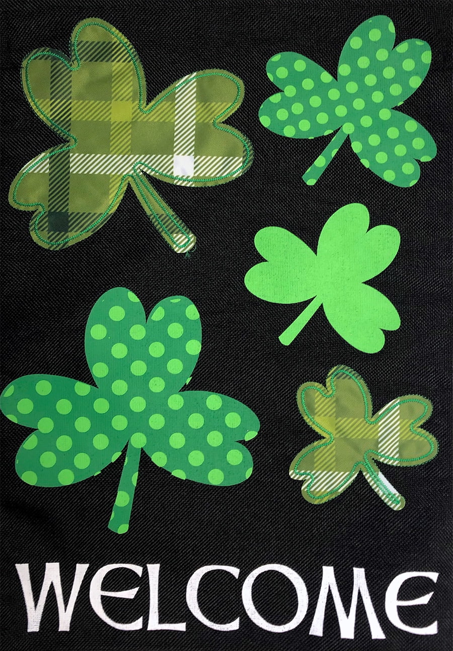 Patrick's Day Shamrocks 12.5" x 18" Eat Drink and Be Irish Hat Garden Flag St 