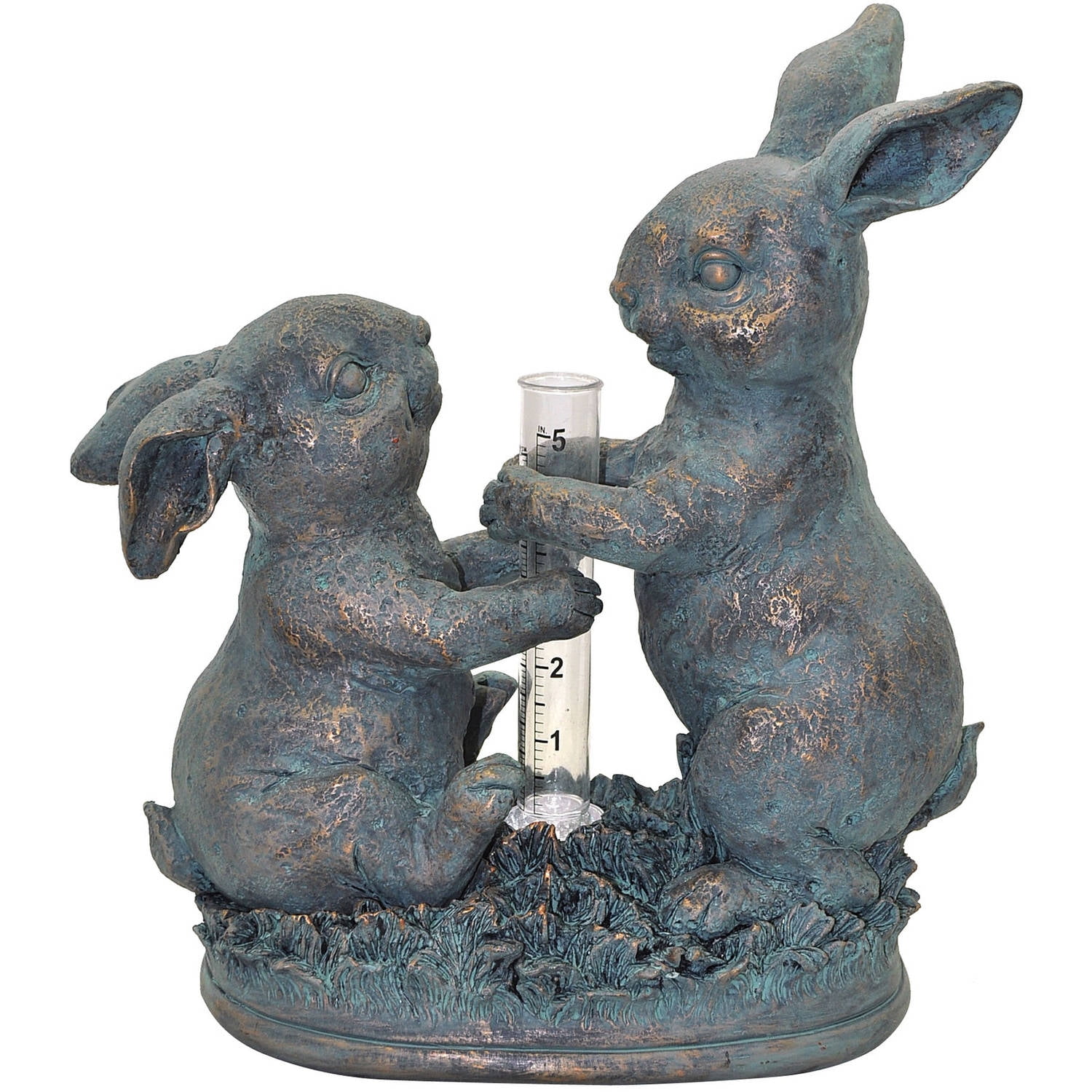Moonrays 95072 Solar Powered White LED Bunny Rain Gauge by Moonrays