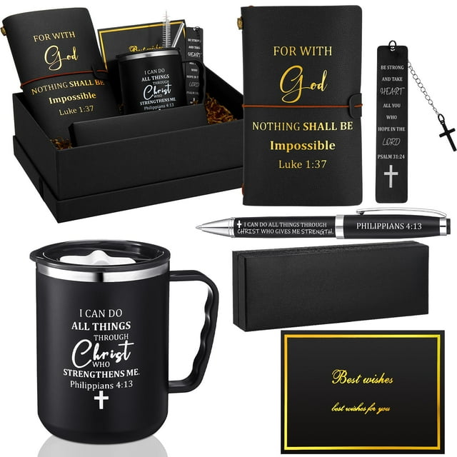 Set de regalo Shellwei Christian Coffee Taza Cuaderno para hombre