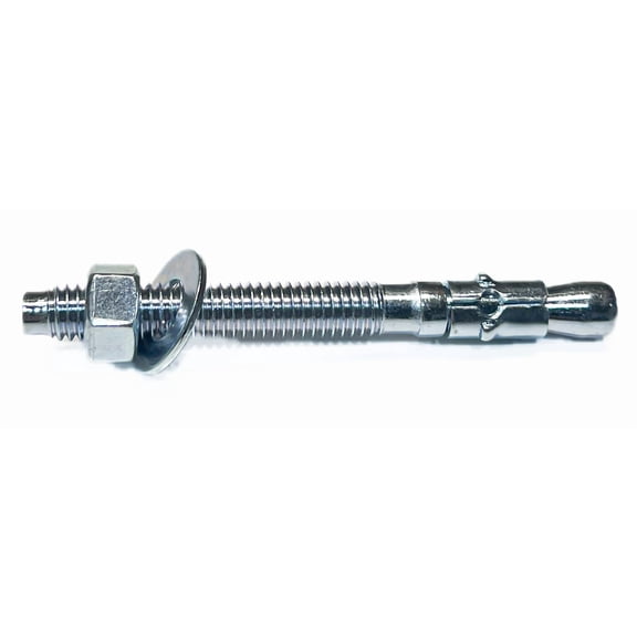 MIGHTY FASTENERS Zinc-Plated Steel Wedge Anchors, 1/4" X 3" - Heavy-Duty Mounting Bolts for Concrete - 25 Pack