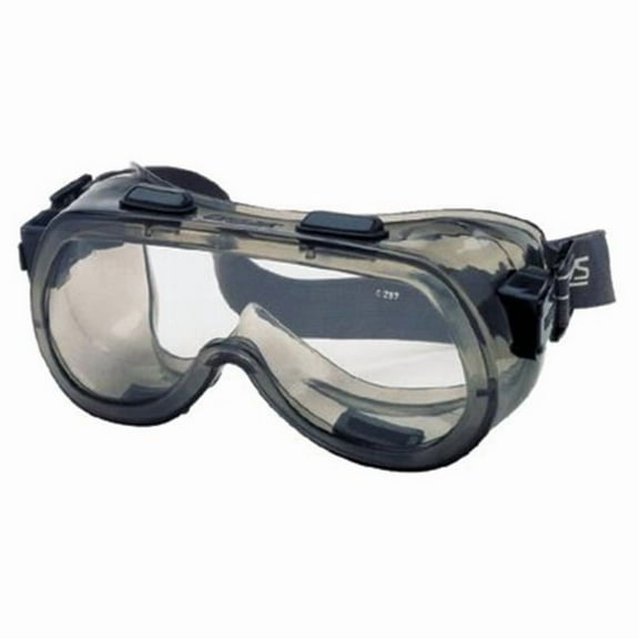 MCR Safety Verdict Goggles, Clear/Smoke, Antifog, Scratch Resistant, Elastic Strap - 1 EA (135-2410)