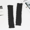 thumbnail image 4 of Aoochasliy Winter Gloves Clothes Women Winter Wrist Arm Warmer Solid Knitted Long Fingerless Gloves, 4 of 4
