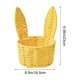 thumbnail image 3 of Cesta de flores oreja de conejo de Pascua Cuerda de papel tejida – 9x6,5 en Verde Amarillo Rosa Blanco – Cesta de Regalo de Arreglo de Flores Frescas Caja de almacenamiento, 3 of 6