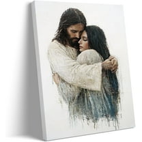 Christian Jesus Print Wall Art Jesus Save the Lost Lambs Canvas Painting Posters Room Aesthetic Decoration Easter Christian Catholic Wall Decor