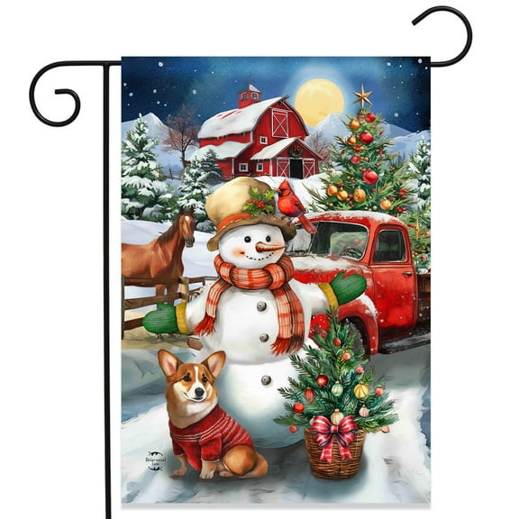 Briarwood Lane Country Snow Day Garden Flag