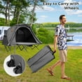 thumbnail image 6 of Gymax 2-Person Outdoor Camping Tent Cot Elevated Compact Tent Set W/ External Cover Grey, 6 of 9