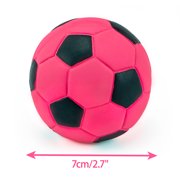 Chiwava Squeaky Latex Rubber Dog Toy Balls for Small Medium Dogs Interactive Chew Sound Fetch Play 2.7 Football 3 Pack