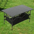 thumbnail image 2 of Mesa larga plegable para exteriores, almacenamiento portátil turístico, mesa enrollable de huevos, escritorio de Camping, barbacoa, fácil de instalar, mesas de Picnic al aire libre, 2 of 4