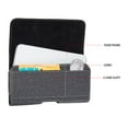 thumbnail image 3 of Luxmo Belt Holster Case for TCL Stylus 5G - Belt Holster Horizontal Rugged Nylon [Card & Coin Slots] Magnetic Closure Carrying Pouch - Dark Grey, 3 of 9