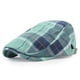 thumbnail image 1 of Gorro Gatsby Newsboy de gorra plana ajustable a cuadros verdes para hombre, 1 of 1