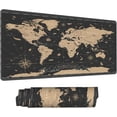 thumbnail image 2 of Desk Mat,Vintage World Map Extended Gaming Mouse Pad for Office Work & Game,Computer Keyboard Mouse Mat Desk Non-Slip Rubber Base Large Mousepad with Stitched Edges, 31.5x15.7inch, 2 of 6
