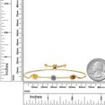thumbnail image 3 of Gem Stone King 18K Yellow Gold Plated Silver Bracelet Citrine Persian Blue Moissanite (1.45 Cttw), 3 of 4