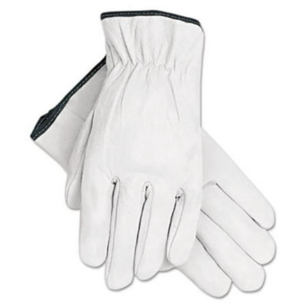 Mpg 3601XL Grain Goatskin Driver Gloves - White,
