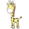 thumbnail image 2 of Pastel Yellow Baby Giraffe Wall Decal Sticker, Wallmonkeys Peel & Stick Vinyl Graphic (18 in H x 13 in W), 2 of 4