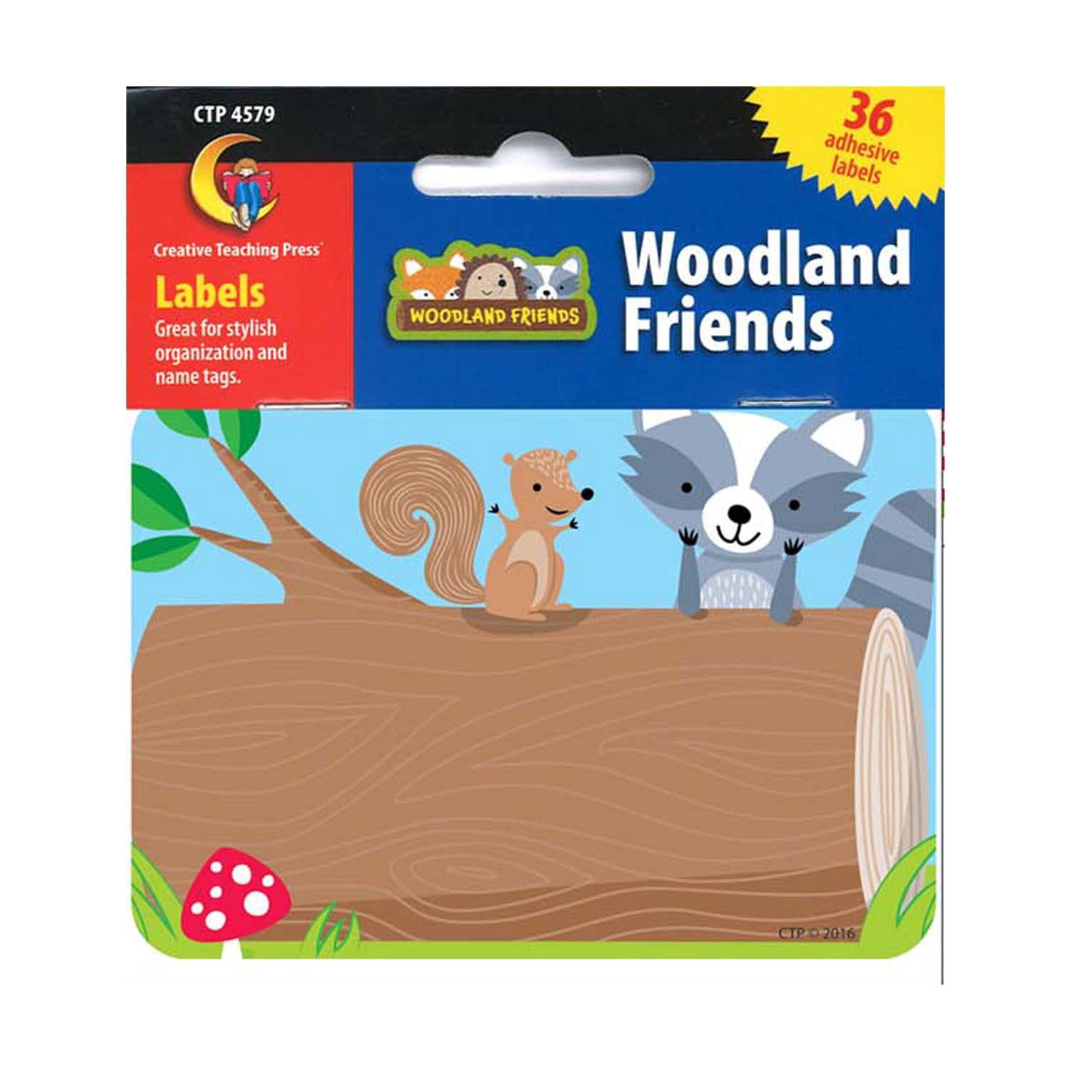 Creative Teaching Press Woodland Friends Name Tag Labels, 36 Per Pack, 6 Packs
