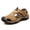 Khaki, variant on asdoklhq Men's Sandals Hiking Open Toe,Outdoor Men's Leather Non-slip Anti-kick and Anti-collision Beach Sandals