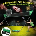 thumbnail image 3 of E-Jet Rackets LED Lightning Shuttlecocks Combo Portable Sport Badminton Net Set, 8 lbs, 3 of 8