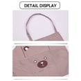 thumbnail image 4 of Labymos 1-Pack Cute Bear Bib Apron Cartoon Design Polyester Stripes Cooking Apron with 2 Pockets, 4 of 8