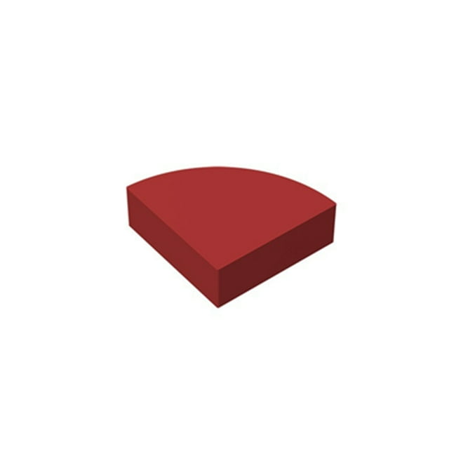 200PCS 1/4 CIRCLE TILE 1X1 Compatible 25269 Round & Angles Self-Locking Bricks Building Blocks Toys Accessories Dark Red 200 pcs