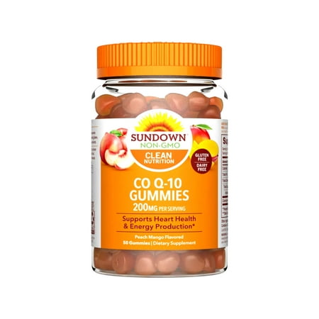 Sundown Naturals Co Q-10 200mg Heart Health Energy 50 Gummies Each