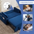 thumbnail image 5 of Aukfa 3 in 1 Convertible Sofa Bed, 55" Velvet Loveseat Sleeper with 2 Pillows & USB Port, Blue, 5 of 8