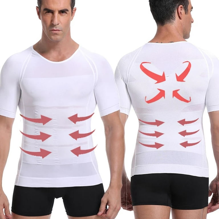Men Body Toning T-Shirt Body Shaper Corrective Posture Shirt