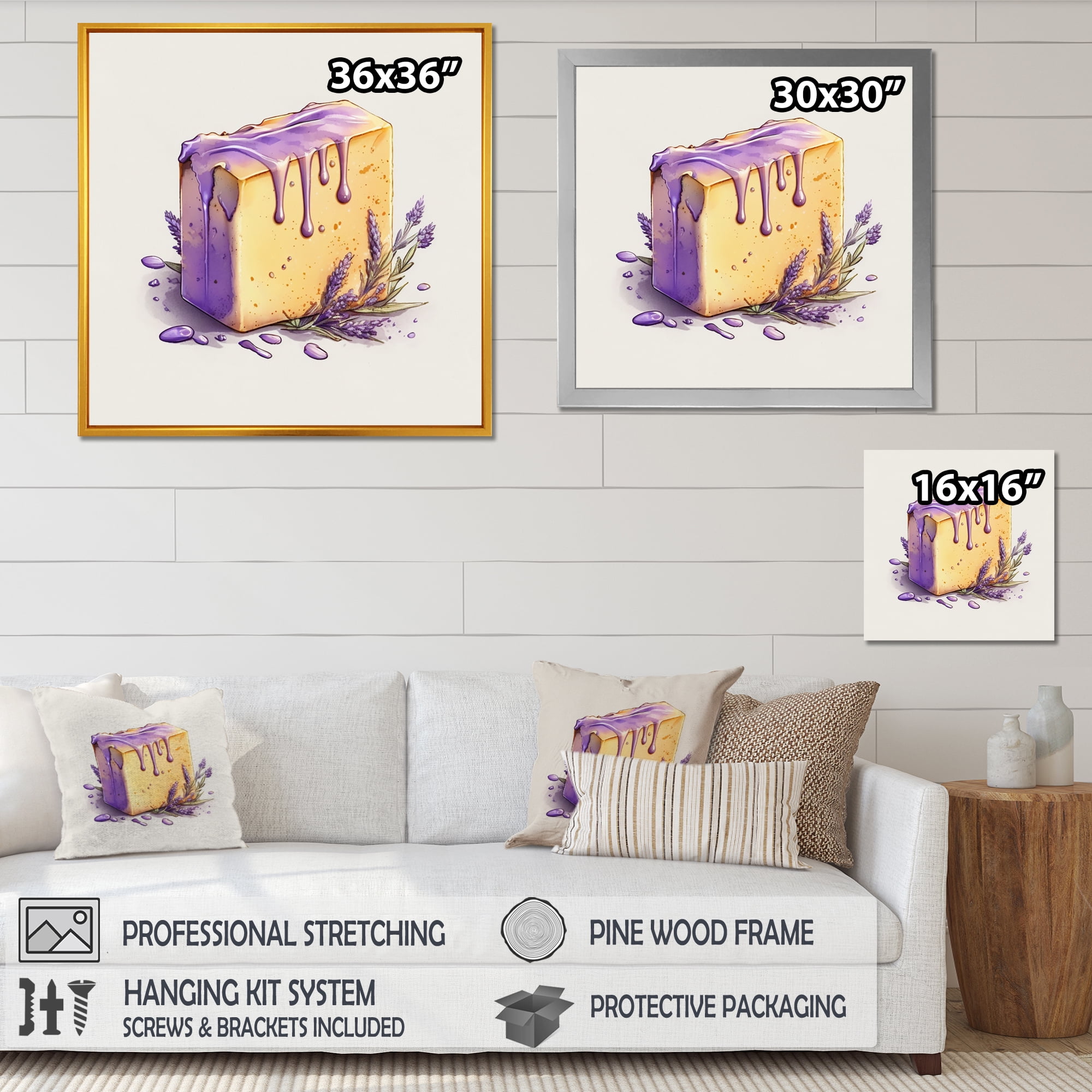 Designart Lavender Soap II Canvas Wall Art
