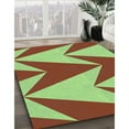 thumbnail image 3 of Ahgly Company Machine Washable Indoor Rectangle Transitional Green Area Rugs, 2' x 5', 3 of 7