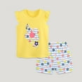 thumbnail image 6 of Vacation Outfits 6-7 Years Summer Clothes for Girls Sleeveless T Shirt and Shorts Loungewear Cartoon T Shirt and Short Pants 4th of July Ice Cream Clothes Fashion Outfit, 6 of 6