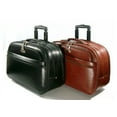 thumbnail image 6 of K-Cliffs Genuine Leather Rolling Briefcase Travel Luggage Laptop Bag, Brown Unisex, 6 of 6