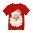thumbnail image 5 of Ulanda Merry Christmas Shirt for Kids Toddler Boys Girls T-Shirts Short Sleeve Holiday Tee Xmas Gift Tops (Red, 5-6 Years), 5 of 6